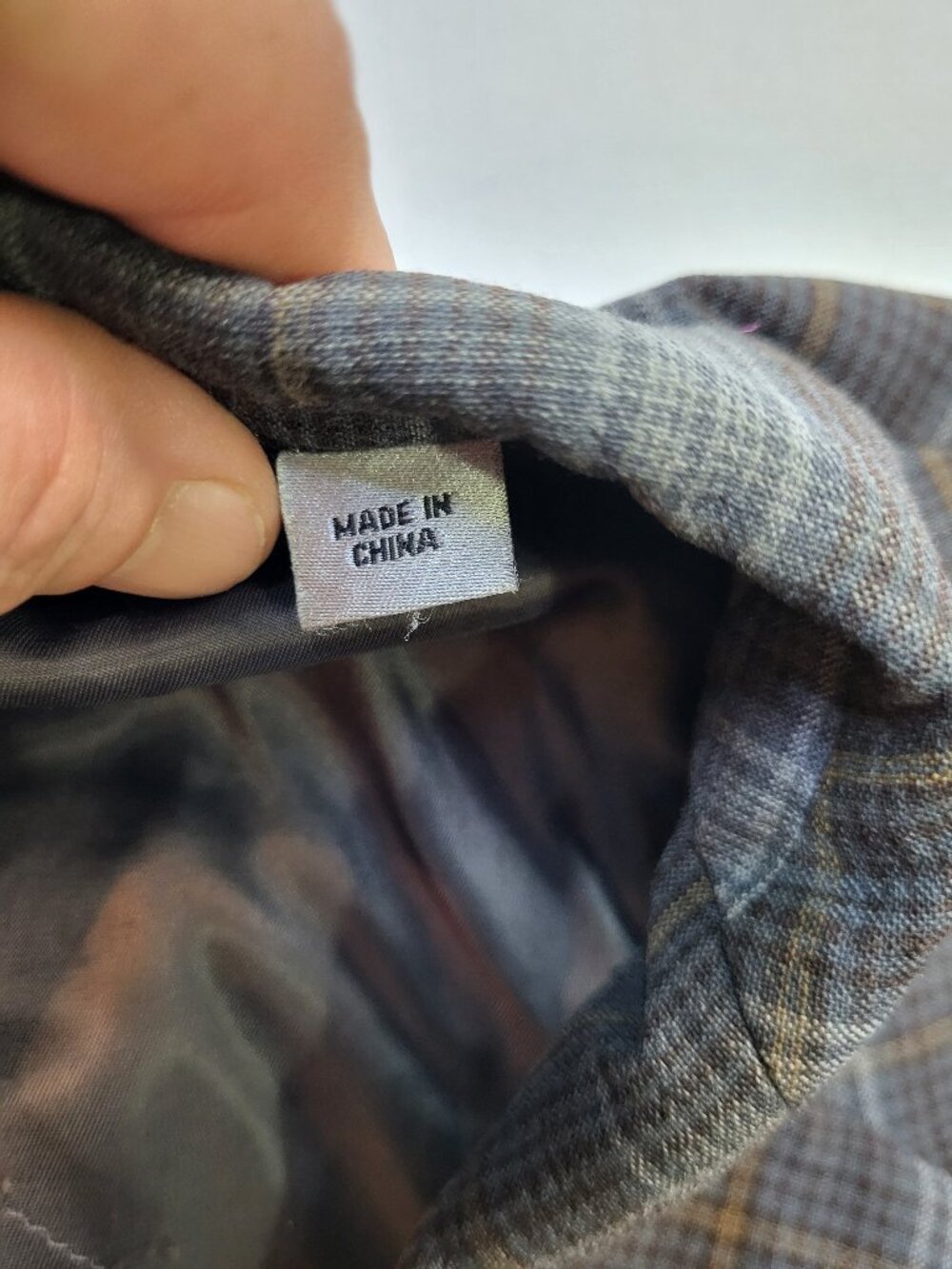 DKNY Men's Grey Plaid Check Two-Button Blazer Sport Coat Size 40R - Picture 7 of 13